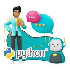 Умный чат-бот на Python - КИБЕРшкола программирования для детей, компьютерные курсы для школьников, начинающих и подростков - KIBERone г. Краснознаменск