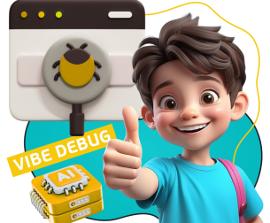 Тестирование & Vibe Debug. Охотники за багами - КИБЕРшкола программирования для детей, компьютерные курсы для школьников, начинающих и подростков - KIBERone г. Краснознаменск